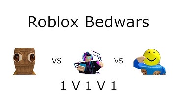 Me and my Friends 1v1v1 in Bedwars (Roblox)