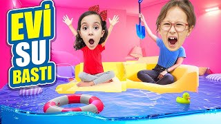 Bahar Banu Alya Ve Asel Mi̇ra Musluğu Açik Unuttu Evi̇ Su Basti 