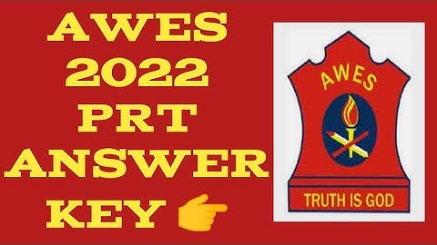 # AWES 2022 PRT Answer key