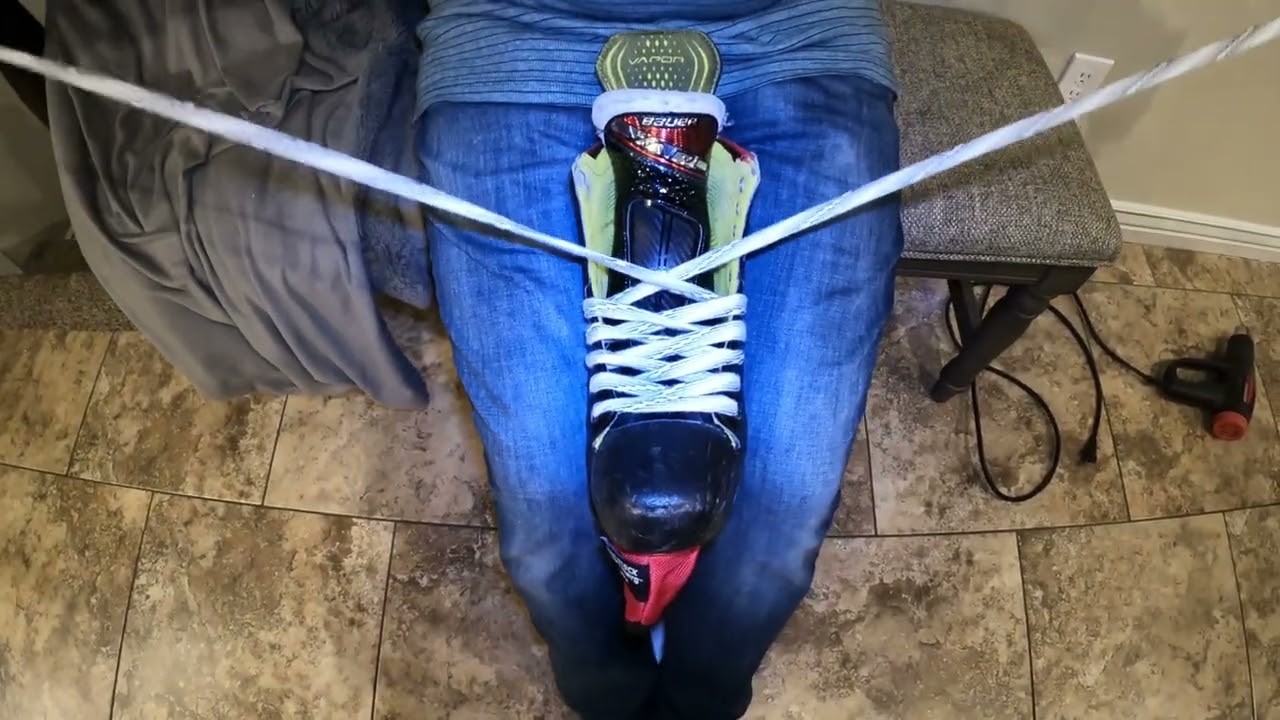 How to Lace Hockey Skates | Lacing From The Outside Prevents Lace Bite!