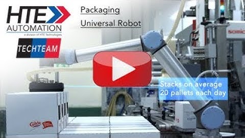 Collaborative robot stacking boxes on pallets