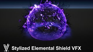 Stylized Elemental Shield VFX - Unity