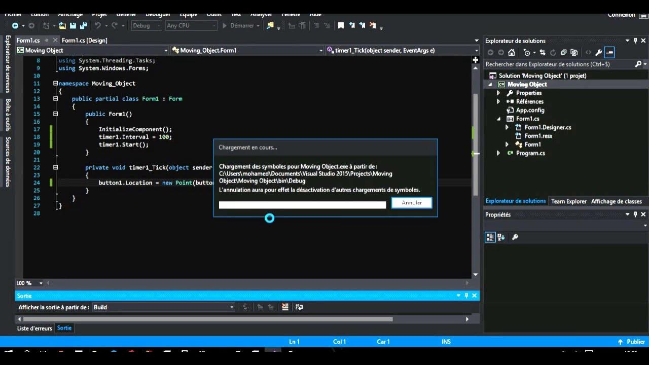 Moving Object with timer c programmation YouTube