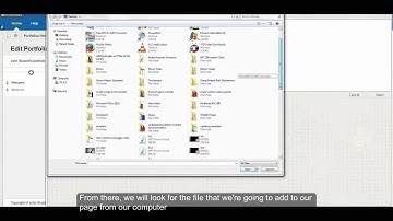 How to add images to a page on a portfolio in Blackboard