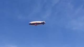 The Goodyear Blimp flying over my house.