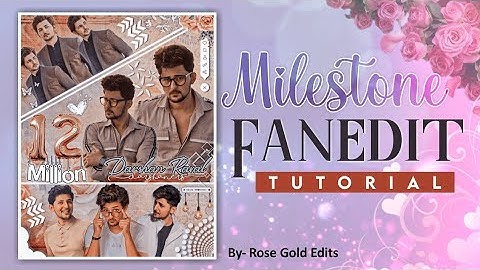 Milestone editing tutorial || Achievement fanedit || Congratulations editing tutorial || RGE