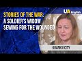 Stories of the war: a soldier&#39;s widow sews clothing for wounded Ukrainian servicemen in Kharkiv