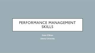 Performance Management Skills Module 6 Project