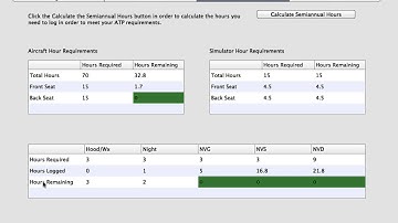Army Flight Logbook - Semiannual Breakdown