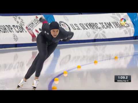 Olympic Long Track Speedskating Trials | Brittany Bowe Qualifies For PyeongChang In The 1,000