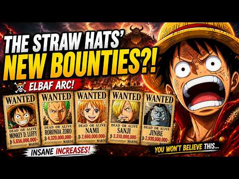 The new bounties of the Straw Hats were revealed in the Elbaf arc! #onepeice