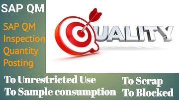 SAP QM Quantity Posting to Unrestricted,Scrap, Blocked Stock etc & related Movement Types