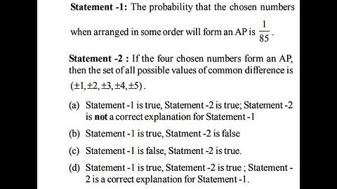 Four numbers are chosen at random (without replacement) from the set {1, 2, 3, ..., 20}.