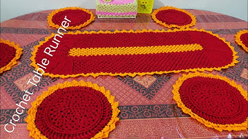 #3 Super easy crochet table runner tutorial/কুশিকাটার টেবিল রানার।।