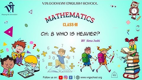 Maths For Class 3 | Ch: 8 Who is Heavier? By Sima ms