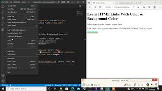 Adding background color & color in Link tag using html  & css
