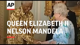 Former South African leader meets UK Queen