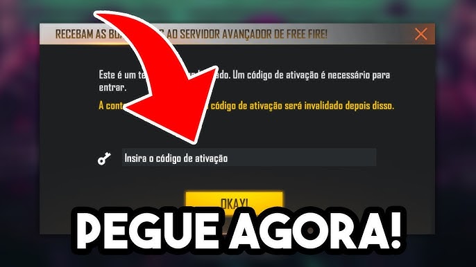 COMO ENTRAR NO SERVIDOR AVANÇADO DO FREE FIRE ! COMO CONSEGUIR CODIGO DE  ATIVAÇÃO 2023 ! 