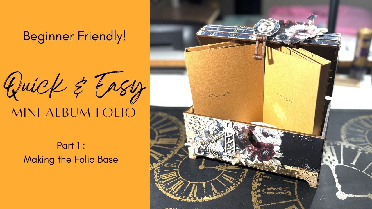 Quick and Easy Mini Album Folio Build - Beginner Friendly Album Base ...