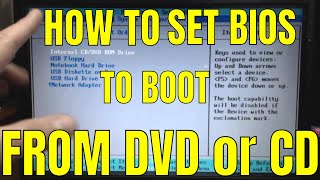 how to set your bios to boot from dvd or cd