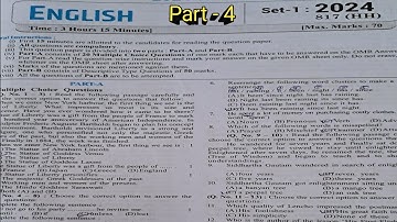 class10 english paper set - 1 817(HH)solution 2024 ||up board class10 english unsolved 2025 solution