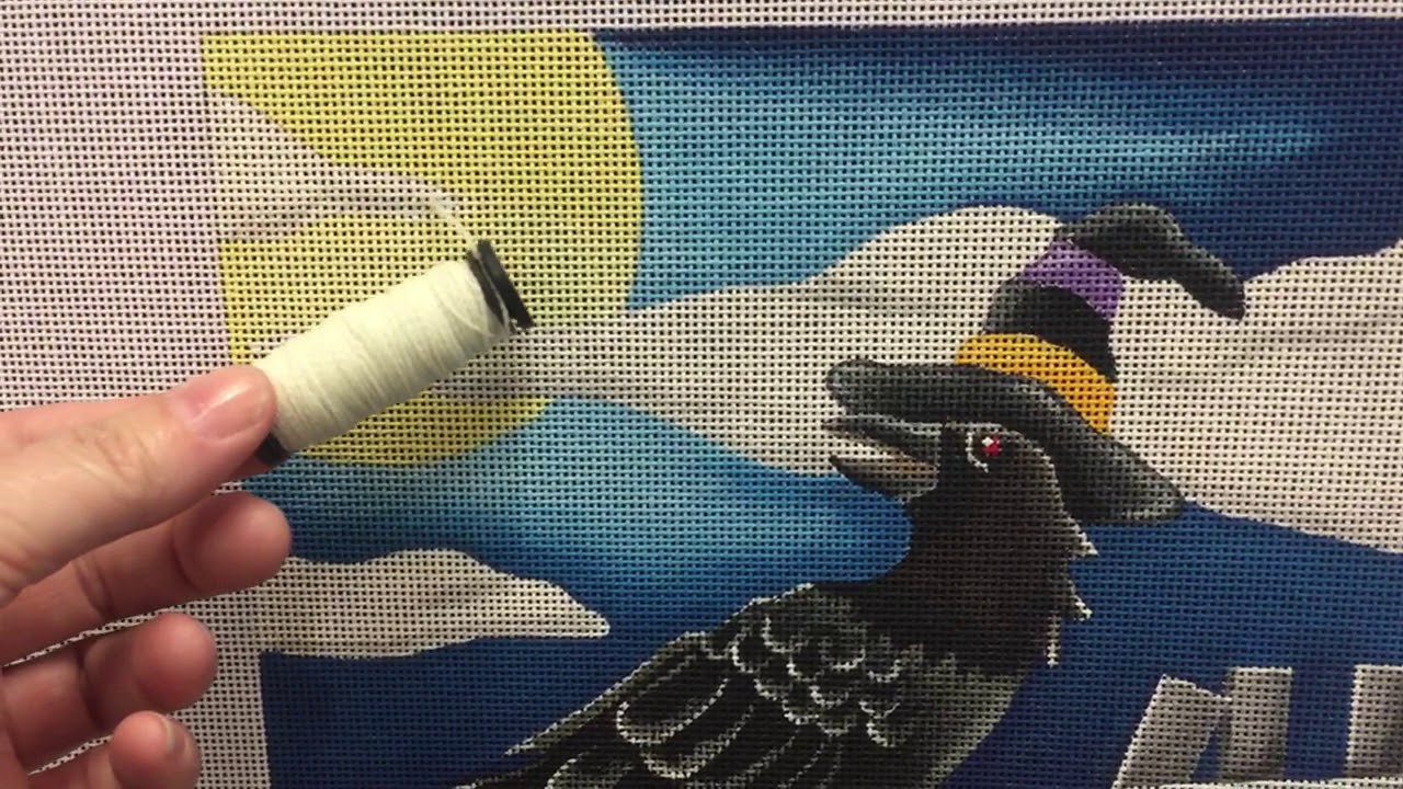 How to stitch a night sky in needlepoint YouTube