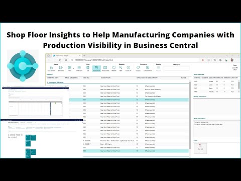 Shop Floor Insights to Help Manufacturing Companies with Production Visibility in Business Central