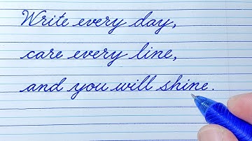 Cursive Writing Quote 99 | Cursive Handwriting Practice | Cursive Letters | How to write in cursive
