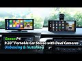 How to install eonon p4 933 carplay  android auto portable screen w 4k dashcam  backup camera