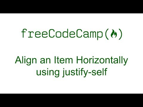 CSS Grid - Align an Item Horizontally using justify-self - Free Code Camp