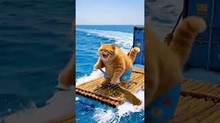 ai cat cooking food aur samundar me #cat #viral
