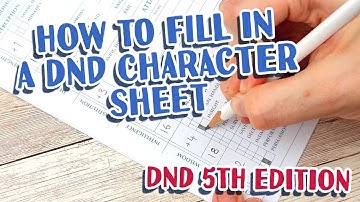 HOW TO ROLL A DND CHARACTER SHEET