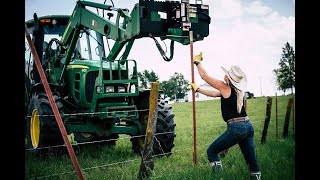 Video still for Barbed Wire Fence Repair with the Templeton’s