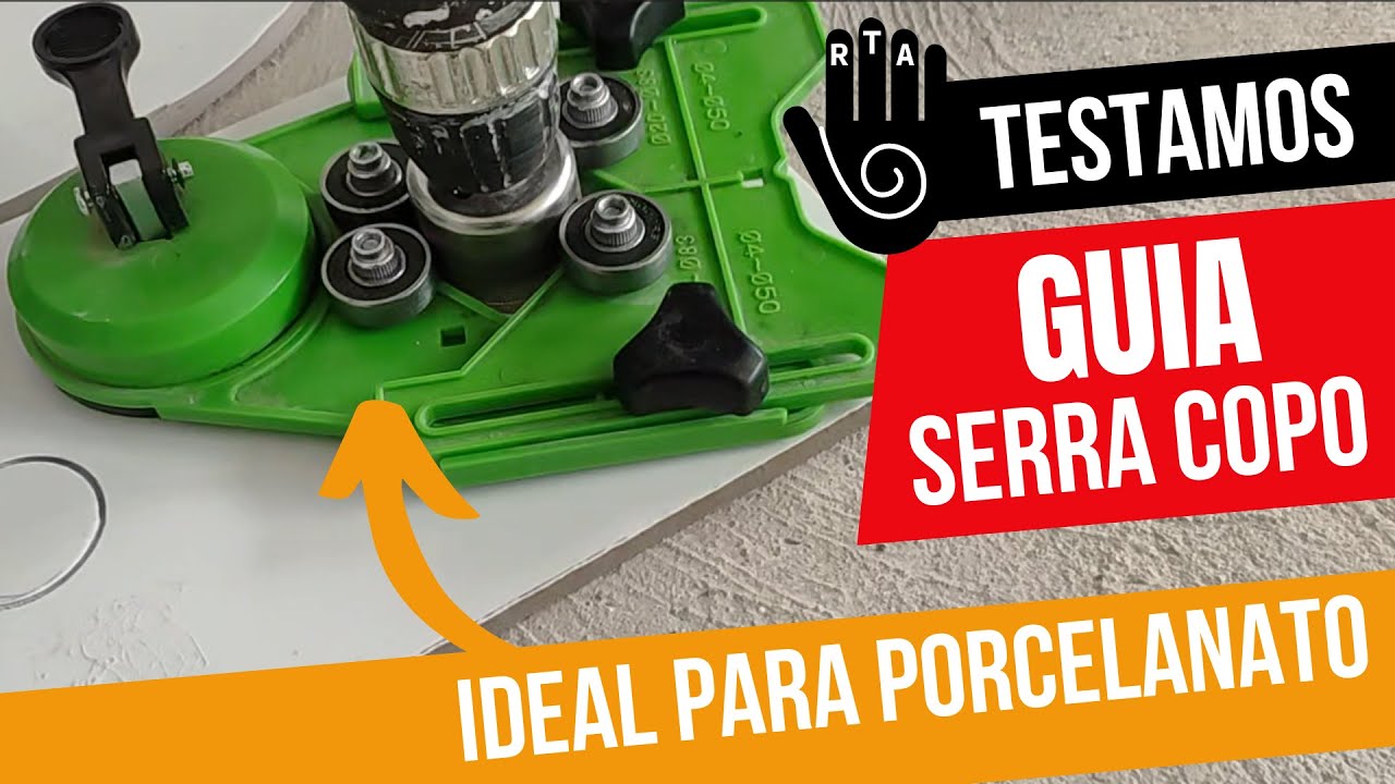 Como Furar Porcelanato? Conheça o Gabarito Guia Serra Copo - YouTube