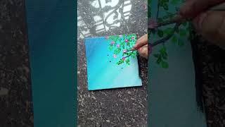 Beautiful Blue Sky Painting ☁️🎨 |  Art #painting # #aesthetic #easyart #craft #skypainting #artist