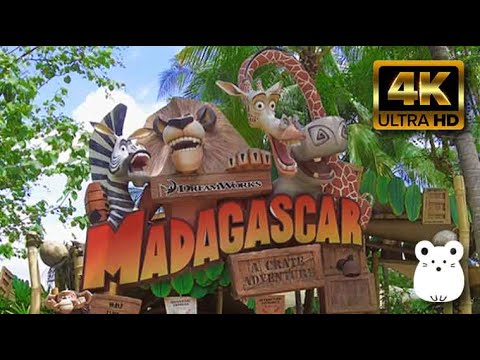 [4K] Madagascar Full Ride Front Seat - Universal Studios Singapore 2022 - High Definition