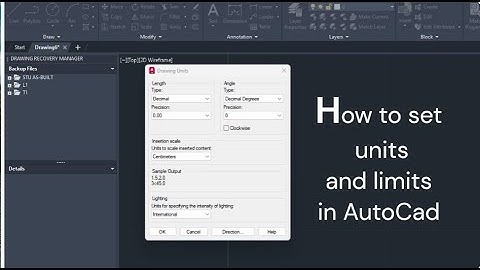 How to set units and limits in AutoCAD