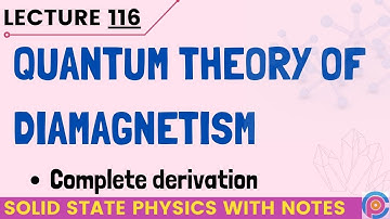 Quantum theory of diamagnetism