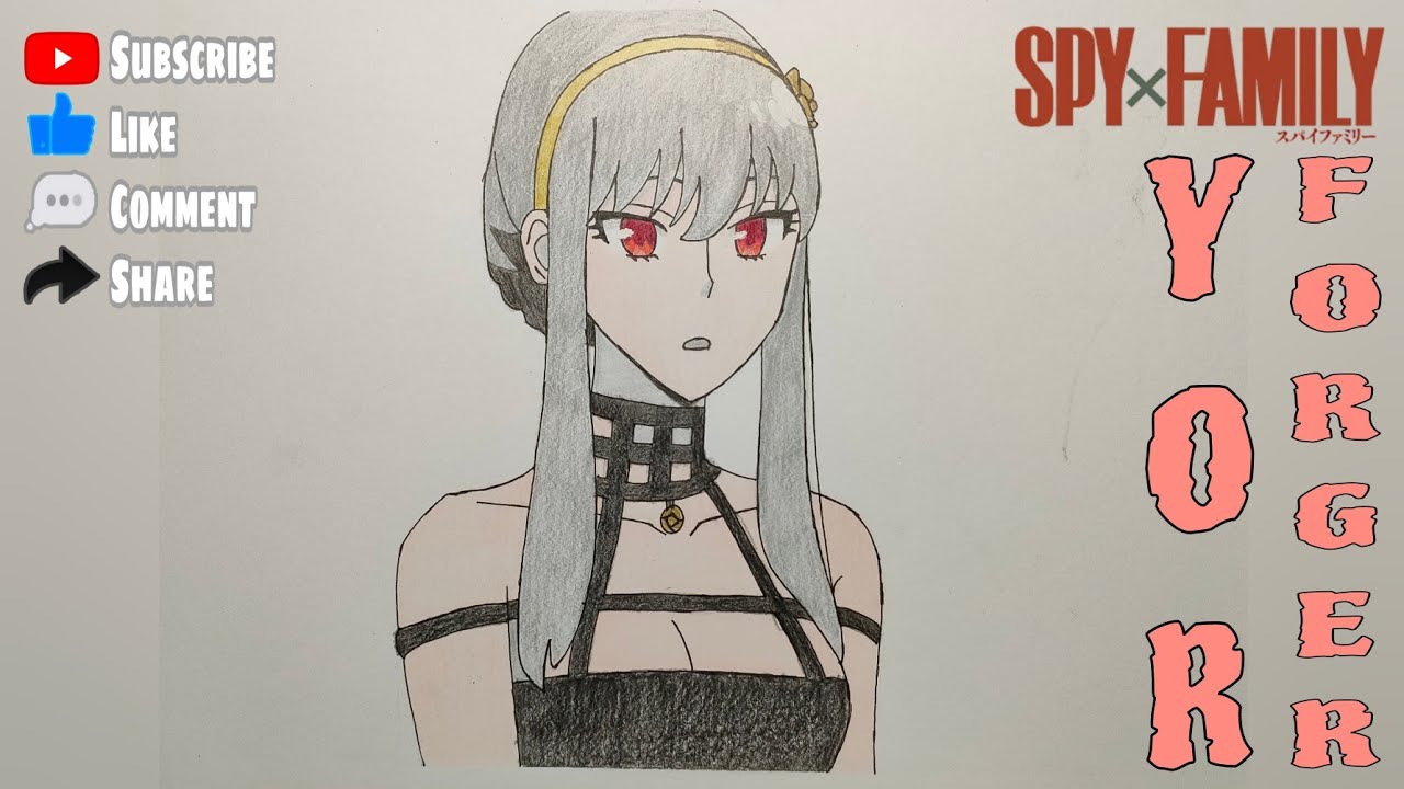menggambar anime Yor Forger || drawing Yor Forger || SPY x FAMILY - YouTube