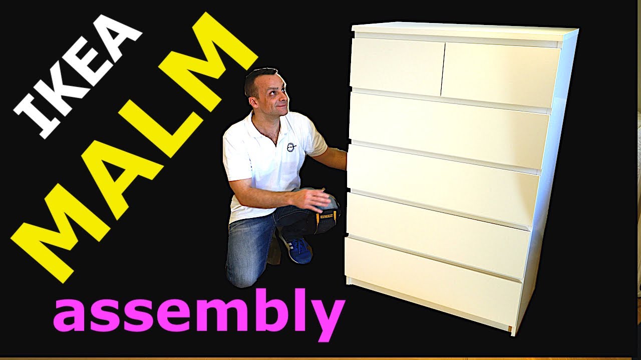 Ikea Malm 6 Chest Of Drawers Assembly Youtube