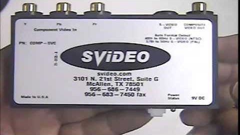 Component Video to S-Video and Composite Converter