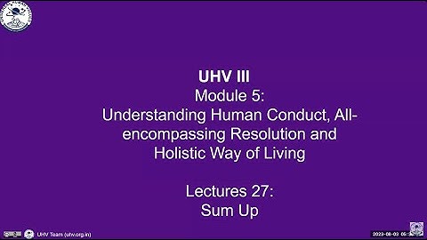 Sumup UHV-III FAQs  by Ganeshji 2023 08 04 Batch 7 English