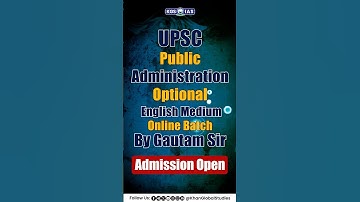 🎓 UPSC Public Administration Optional | Online Batch by Gautam Sir #upsc #publicadministration #kgs