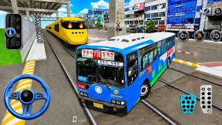 New Express Bus vs Crazy Yellow Bullet Train! 😱 | 3D Driving Class screenshot 3