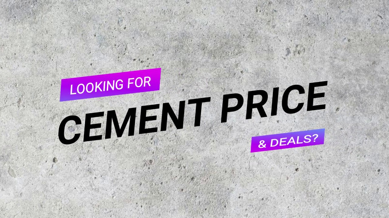 Check Today's Cement Price in India - YouTube