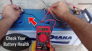 How To Check Lead Acid Battery Health with Multimeter