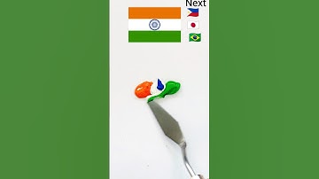 what color do mixed flags make? #shorts #colormixing #oddlysatisfying #asmrart #tappingsounds