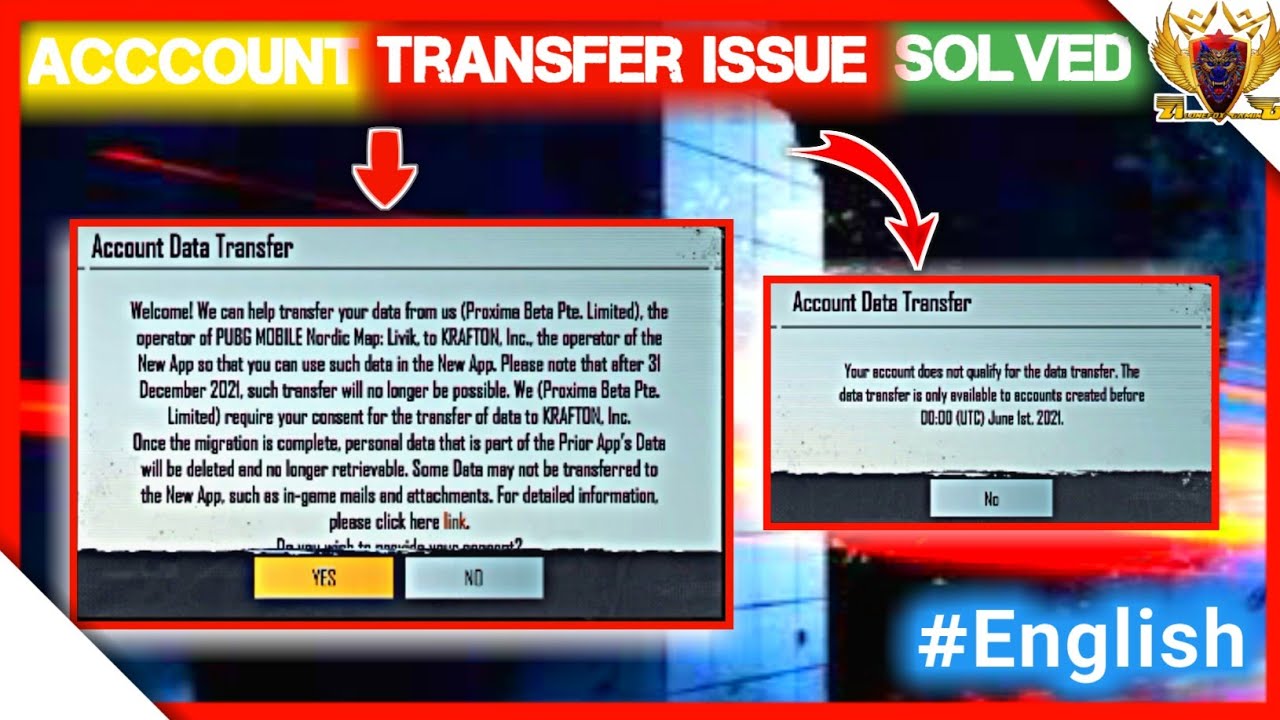 Account Data Transfer BGMI To Pubg Mobile Issue Solved  