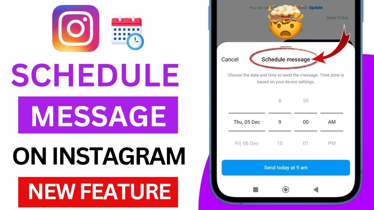 Instagram Message Feature Instagram Schedule message | Instagram par message schedule kaise kare ...