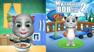My Talking Cat Bob VS My talking Cat Bob 2 Gameplay🎮🎮🎮 Video🎥 Made For Kids😹😹😹 screenshot 4